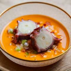 『長谷川さんから届いた佐島産真蛸と鎌倉野菜のガスパチョ仕立て』