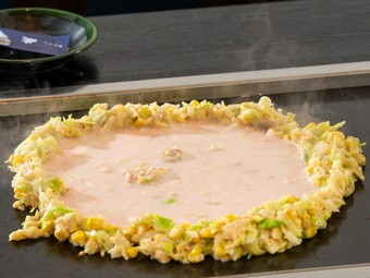 店オリジナルもんじゃも絶品！『メンタイクリームもんじゃ』