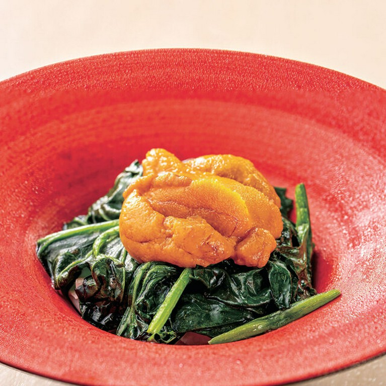 北海道産生うにほうれん草