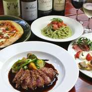 女子会には、すべて手づくりの料理が並ぶ『パーティープラン』がオススメ。「いろいろな料理をちょっとずつ食べたい！」という可愛いワガママ女子の願いを叶えてくれます。