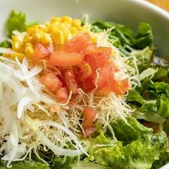 ポテトフライを散らすことで、サラダがサクサクふわふわに『ご存知サクサクサラダ』