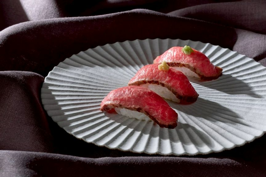 近江牛炙り寿司3貫