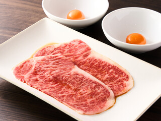 Finish off with grilled sirloin shabu-shabu (Namiki Course)