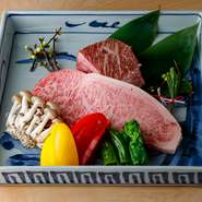旬の天然魚、季節の野菜や山里の幸、極上の黒毛和牛が集う