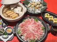 名物【京風おでん】と【お造り盛合せ】、従業員がお席で仕上げる自慢の【特選豚の陶板焼き】がついた全7品