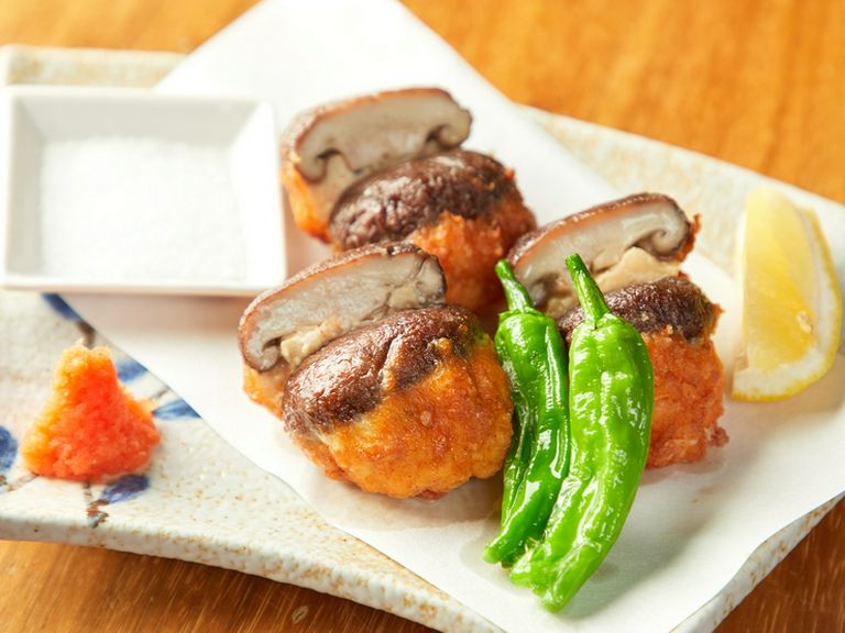 しいたけ海老しんじょう揚げ