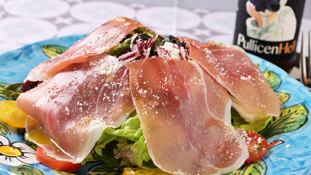 生ハムのグリーンサラダ