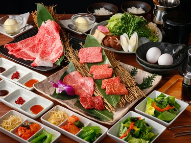 焼肉からすき焼きへと続く流れが魅力の『純コース』