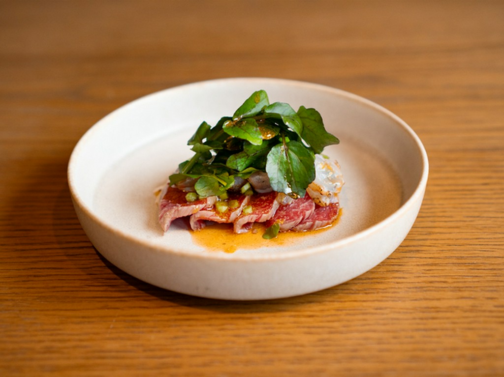 マトンと天使海老のカルパッチョ