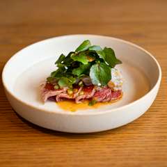 マトンと天使海老のカルパッチョ